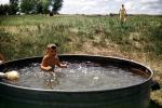 Backyard Swimming Pool, Boy, Mom, Summer, 1959, 1950s, SWFV01P11_19