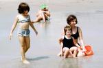 Woman, Girl, Beach, Water, Pail, 1969, 1960s, SWFV01P13_02B