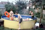 Backyard Swimming Pool, Airmattress, Floating, 1965, 1960s, SWFV01P13_04