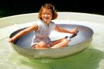 Backyard Swimming pool, Summer, Floating, Girl, 1950s, SWFV02P03_17B