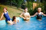 Backyard Swimming pool, Summer, Girl, Ripples, Water, Liquid, Wet, Wavelets, 1960s, SWFV02P04_01