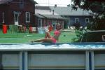 Girls, Backyard, Summer, Lawn, Home, House, Swimming Pool, 1960s, SWFV02P07_02