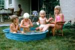 Pool, Girls, Boys, Backyard, Summer, Lawn, Party, 1960s, SWFV02P07_10