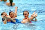 Girls smiling, swimming pool, SWFV02P09_18