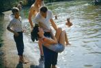 Boy Ready to Throw Girl in the Lake, 1950s, SWFV02P12_15