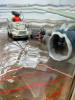 Glycol dripping down the airplane window, Deicer, Ground Equipment, American Trans Air, TAAD01_021