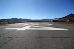 Runway marker at Lee Vining Airport, Mono County