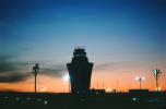 Control Tower, Sunset, Sky, 1984, 1980s