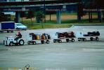 Orlando International Airport, ground personal, carts, baggage tractors