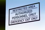 Restricted Area signage, (SFO)