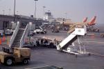 Mobile Stairs, Aircraft Tow Tractor, (BUR), Pushertug, pushback tug, tractor, Mobile Stairs, Rampstairs, ramp