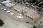 Hangars, buildings, Chicago Midway Airport aerial