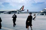 Alitalia Airlines, Lisbon, Portugal, Windy, Windblown, Oct 1966, 1960s, TAAV15P03_02