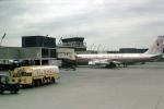 N7593A, Boeing 707-123(B), Gas Truck, Refueling Truck, Shell, Ground Equipment, jetway, Airbridge, terminal, June 1967, 1960s, TAAV15P09_16