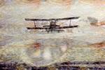 Biplane Flying, Flight, Airborne, Crumpled Paper, abstract, TABD01_006