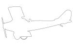 Curtiss JN-4 outline, line drawing