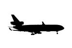 McDonnell Douglas MD-11F silhouette, shape, logo, TACD01_026M