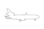 McDonnell Douglas MD-11F line drawing, outline