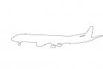 DC-8 outline, line drawing, TACV01P08_18O