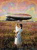 Woman and Child looking at a row of Blimps, Paintography