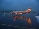 N569SW, Rainy evening in Portland, Embraer EMB-120ER, Twilight, Dusk, Dawn, TAFD01_163