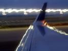 Boeing 737, Twilight, Dusk, Dawn, lone Wing in Flight, TAFD01_211