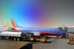 N300SW, Boeing 737-3H4, Southwest Airlines SWA, ASIG, Refueling Truck, Spirit of Kitty Hawk, 737-300 series, Ground Equipment