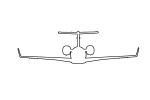 Embraer EMB-145XR outline, line drawing, shape, EMB-145