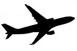 Airbus A330 silhouette, Northwest Airlines NWA, logo, shape