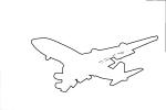 Boeing 747-422 outline, line drawing, shape, TAFD02_213O