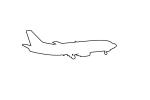 Boeing 737-3H4 outline, line drawing, shape, TAFD02_253O