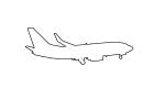 737-700 outline, line drawing, shape, TAFD02_257O
