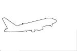 Airbus A318 outline, line drawing, shape, TAFD02_290O