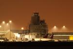 Rainy night at SFO, Control Tower, jetway, terminals, TAFD03_001