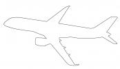 Comac C919 shape, line drawing, outline