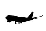Boeing 747-422 silhouette, TAFD04_038M