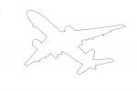 Boeing 777-222 line-drawing, outline