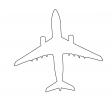 A330-243 outline, line drawing