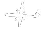 Q400 outline, line drawing