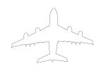 Airbus A380-861 outline, shape