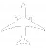 Airbus A350-941, outline, line drawing