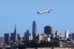 N2749U, Boeing 777-322ER at Fleet Week 2021, San Francisco Skyline