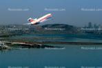 PSA, Pacific Southwest Airlines, Boeing 727, Taking-off, San Bruno Mountain, TAFV01P03_09B