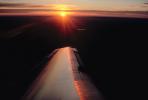 Lone Wing in Flight, Sunset, Boeing 727, TAFV01P04_11