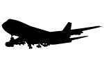 Boeing 747-121 silhouette, logo, shape