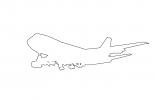 Boeing 747-121 outline, line drawing, shape, TAFV01P05_02O