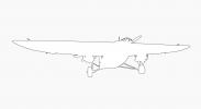 Trimotor outline, line drawing, shape, TAFV01P06_18O