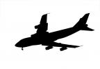 747 silhouette, shape, logo