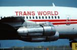 Trans World Airlines, TWA, Boeing 707, (SFO), September 1982, 1980s, TAFV01P13_09