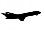 Boeing 727 silhouette, logo, shape, TAFV03P04_07.1695M